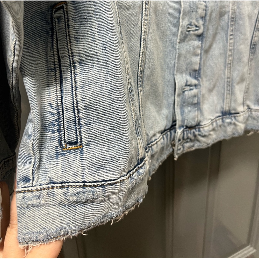 H&M Distressed Denim Jacket - Picture 2 of 9